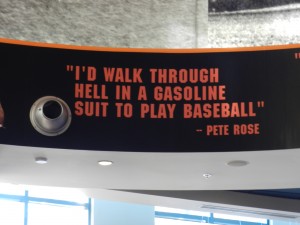 Quote from ceiling mural at McCovey's.