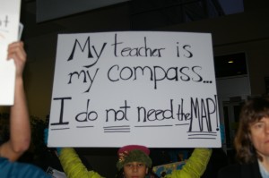 This student protested against MAP testing last January.