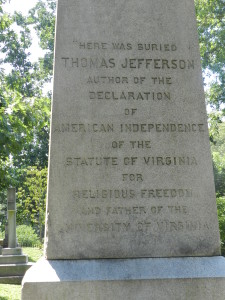 Jefferson Grave Stone