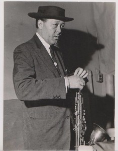 Lester Young with his trademark hat.